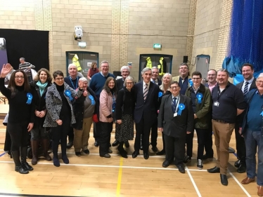 Wokingham Conservative team at the count. 